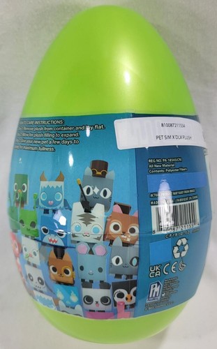 Pet Simulator Mystery Egg Plush Toy Green & Blue 6 inch Blind Bag Gift - Picture 2 of 3