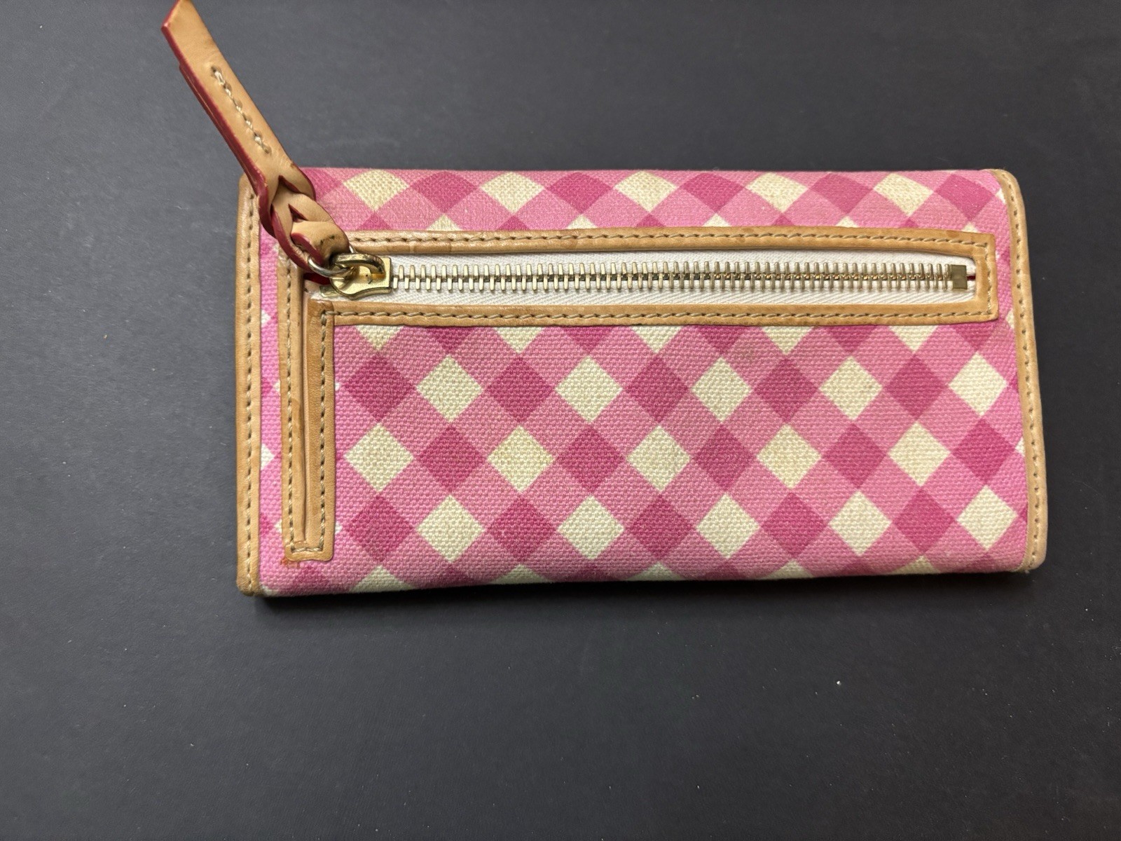 dooney bourke gingham drawstring handbag large wi… - image 6