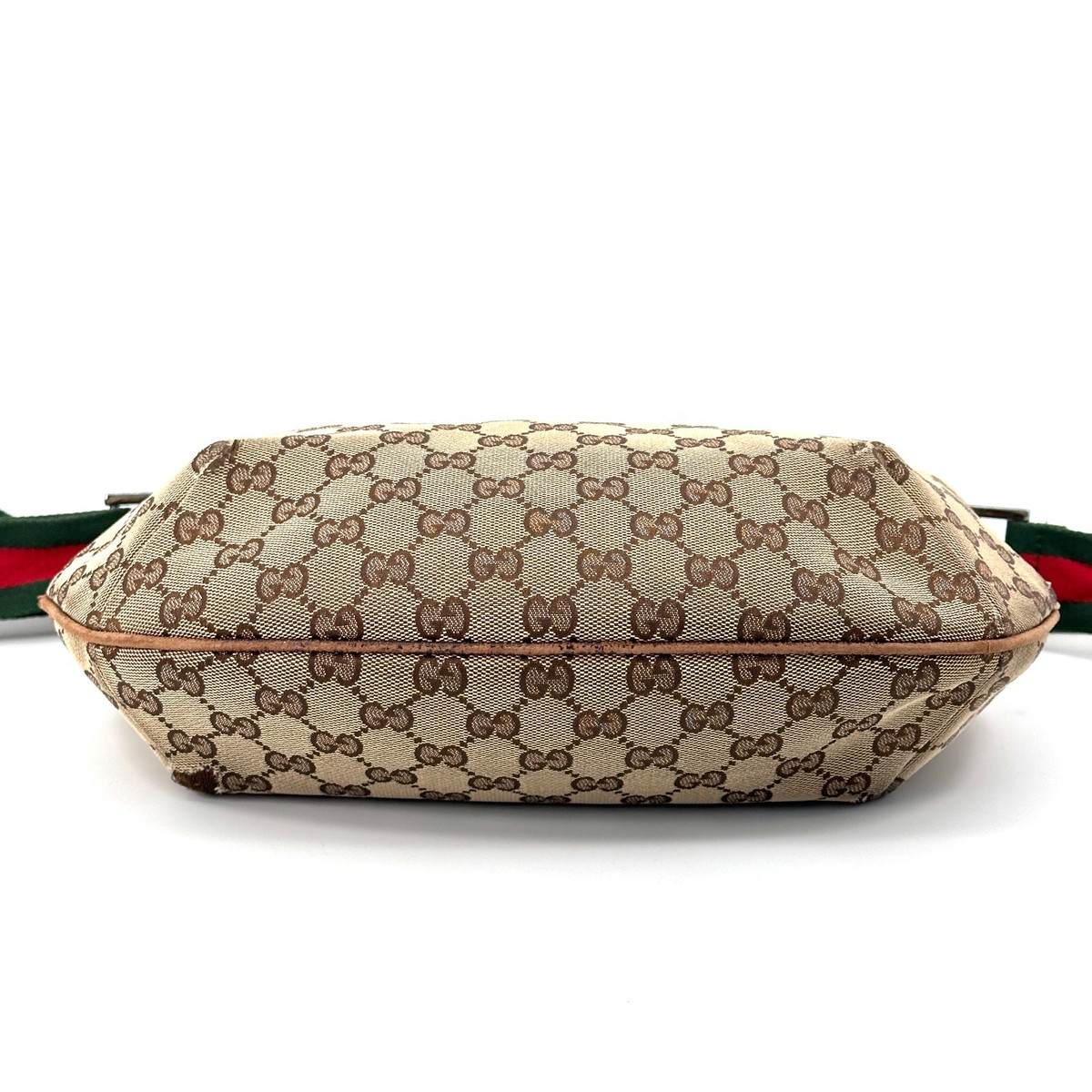 バッグ Gucci Vintage GG Canvas Shoulder Bag GUCCI Vintage Web Detail GG Canvas Shoulder Bag Beige 14.02.013