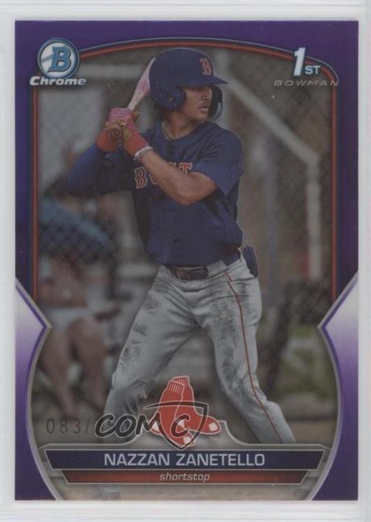 2023 Bowman Draft Chrome Purple Refractor 83/250 Nazzan Zanetello #BDC-3 0y2q