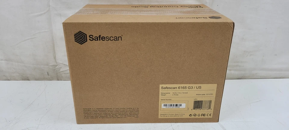 Safescan 6165 Advanced Money Counting Scale, Bills, Coins NEW SEALED - Image 2 of 3