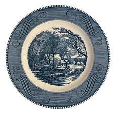 VTG Royal Currier & Ives 10" Plates The Old Grist Mill Set of 5 Made in USA