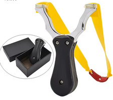 FFT Pro Portable Folding Slingshot Mini Pocket Metal Shooting Catapult Flat Band