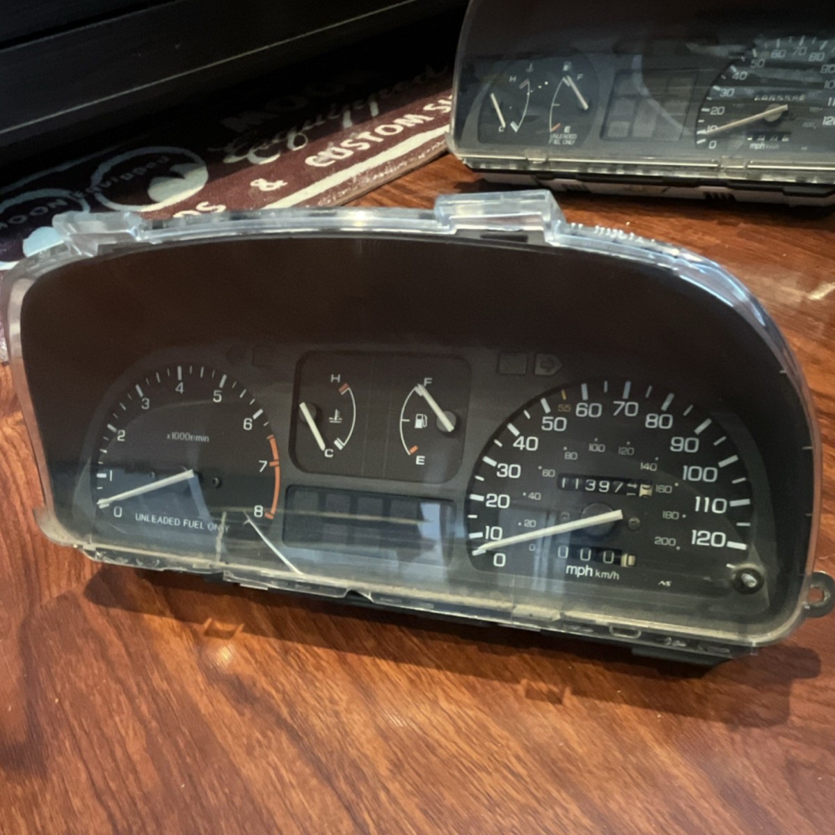 90-91 Honda Civic CRX HF Cluster Instrumental Gauge Tach RPM EF8