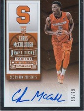 2015-16 Panini Contenders Draft Ticket 108 Chris McCullough Rookie Card Auto /99. rookie card picture