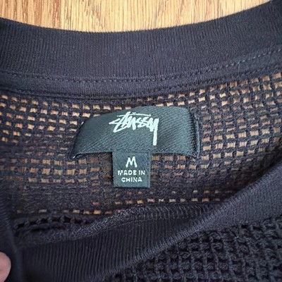 Stüssy Cotton Mesh LS Shirt Crew Navy Men's Size M | eBay