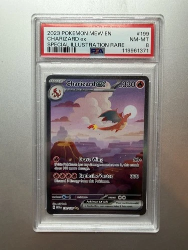 Pokémon 151 Charizard EX Special Illustration PSA 8, #199/165
