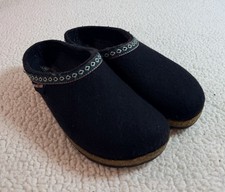 Stegmann Wool Clog Slip On Womens 9 EU 40 Black House Shoe Indoor Outdoor