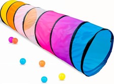 Kids Play Tunnel Tent for Toddlers, Colorful Pop Up Crawl Tunnel Toy for Baby...