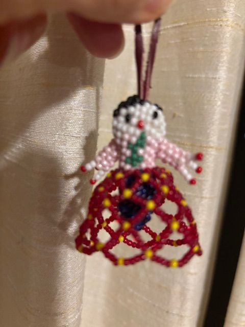Christmas Ornament Doll from Beads