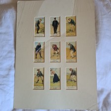9 x "Cope's Golfers" Tobacco Cigarette Cards Prints New