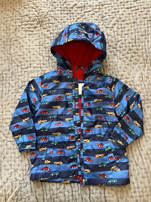 Mothercare Boys Lined Waterproof Coat With Racing Cars Print Age