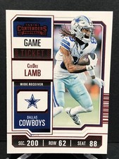CeeDee Lamb 2023 Panini Contenders Football #27 Game Ticket Red - Dallas Cowboys