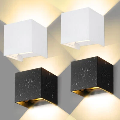 2tlg Wandlampe Würfel LED Wand Leuchte Lampe Up Down für innen Wandleuchte 6-12W - Bild 1 von 4
