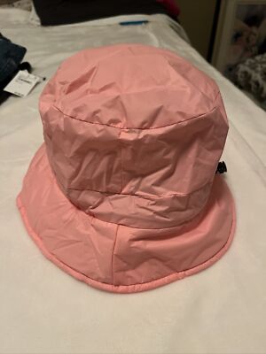 RAINS Pink Padded Nylon Bucket Hat O/S NWT $70