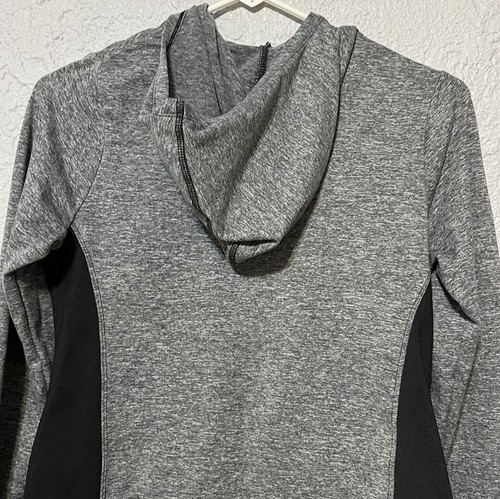 AVIA gray and black zip up hoodie jacket Youth size XL, 14-16 with Thumb holes - Picture 5 of 11