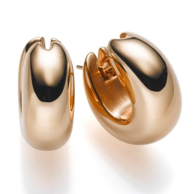 Carissima Orecchini Creole 20 Mm In Oro 9k Tre Colori: Rosa, Bianco E Giallo - 4