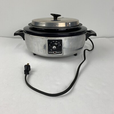 Vintage Mirro-Matic Aluminum Electric Casserole Cooker Tested SEE ALL
