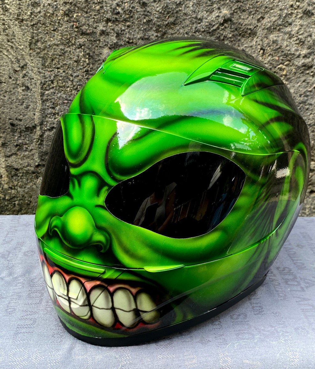 Custom Airbrush Helmet The Incredible Hulk The Avengers Green