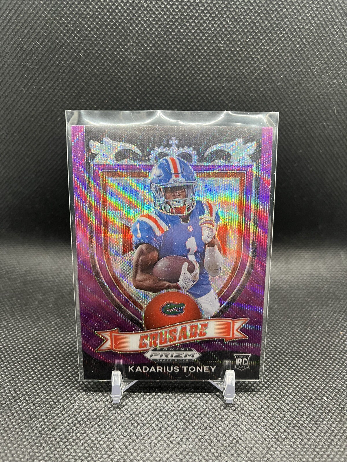 2021 Panini Prizm Draft Picks Crusade Purple Wave Kadarius Toney #176 Rookie RC