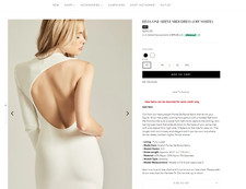 ALIEVA Elvia One Sleeve  Midi Dress (Off White) XS  New With Tags Extra Small