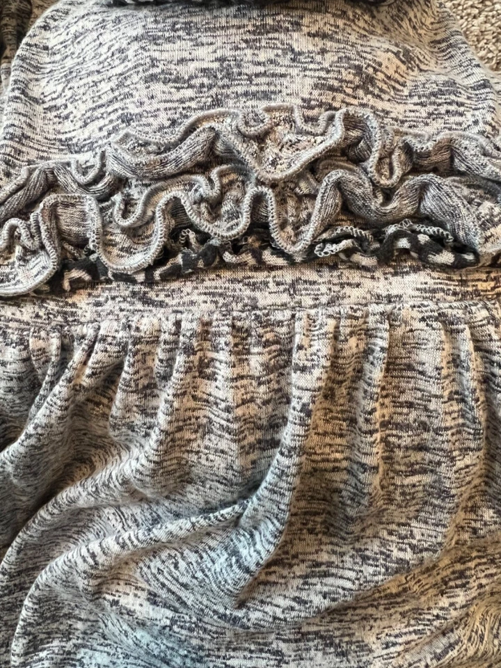 Isobella & Chloe meninas 2 peças tanque de babado cinza urze e conjunto de leggings ruched 6 - Imagem 4 de 4