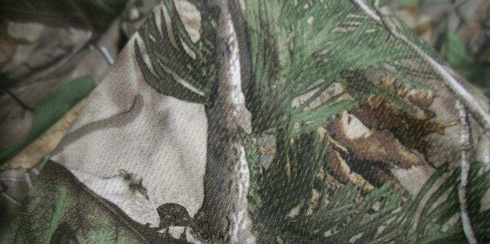 1.55M Width Elastic Knitted Mesh Camo Fabric Bionic Tree Camouflage Cloth - Imagem 2 de 4