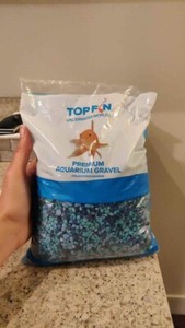 Top Fin Blue Premium Aquarium Gravel 5lb - Opened, Unused