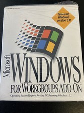 Microsoft Windows For WORKGROUPS ADD-ON 3.1 Operating System NEW SEALED 