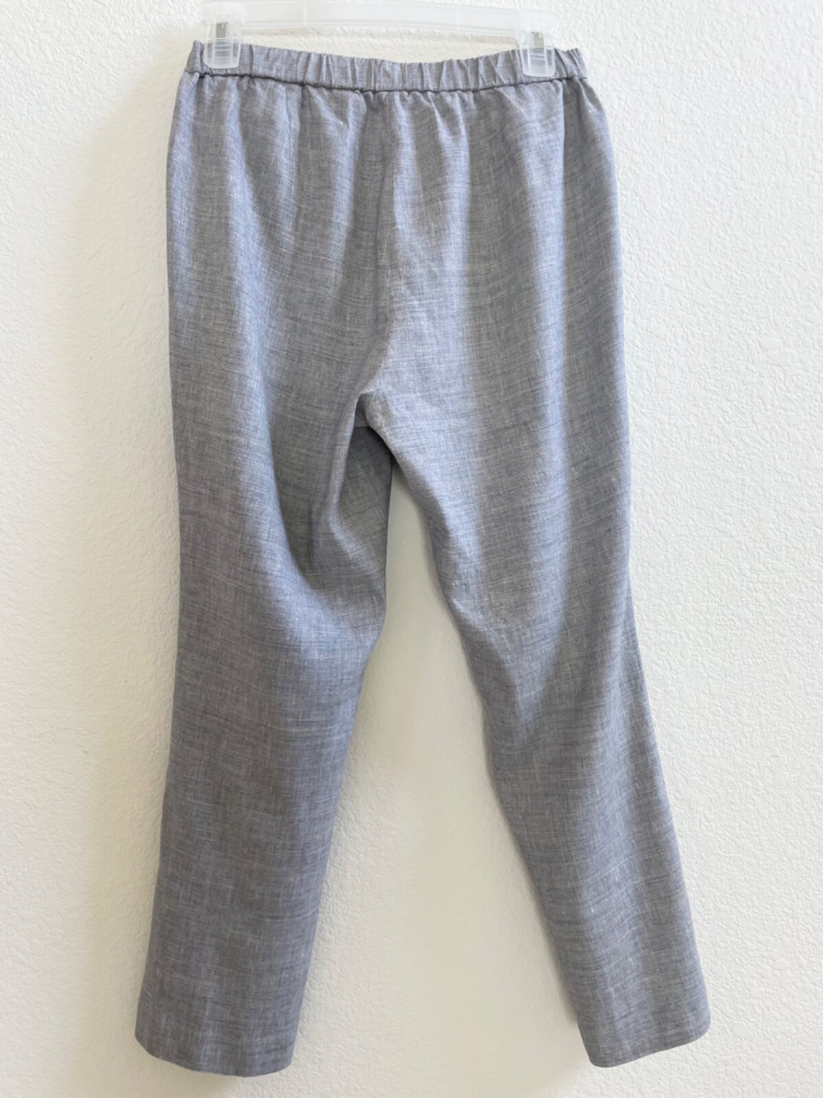 Theory Gray Basic Pull On Cropped Linen Blend Pan… - image 7