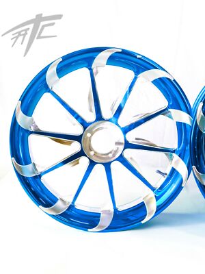 NINJA 360 FAT TIRE CANDY BLUE CONTRAST TORNADO WHEELS 06-11