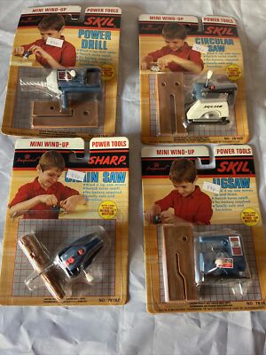 Vintage Imperial Toys Skil Wind Up Mini Power Tool Power Drill And 3 More