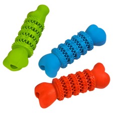 Nobby Hundespielzeug Dental Knochen 13 cm Vollgummi Zahnpflege f&uuml;r Hunde
