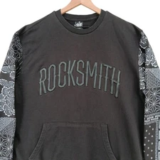 Rocksmith Sweatshirt Mens XL Black Explicit Banned Pull Over Crew Neck *Faded