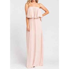 SHOW ME YOUR MUMU LINED DOUBLE SLIT VERSATILE RUFFLE TOP DRESS LARGE