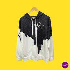 UNBRANDED Unisex Hoodie Jacket, Pull Over, Paint Design, Drawstring, UK Medium