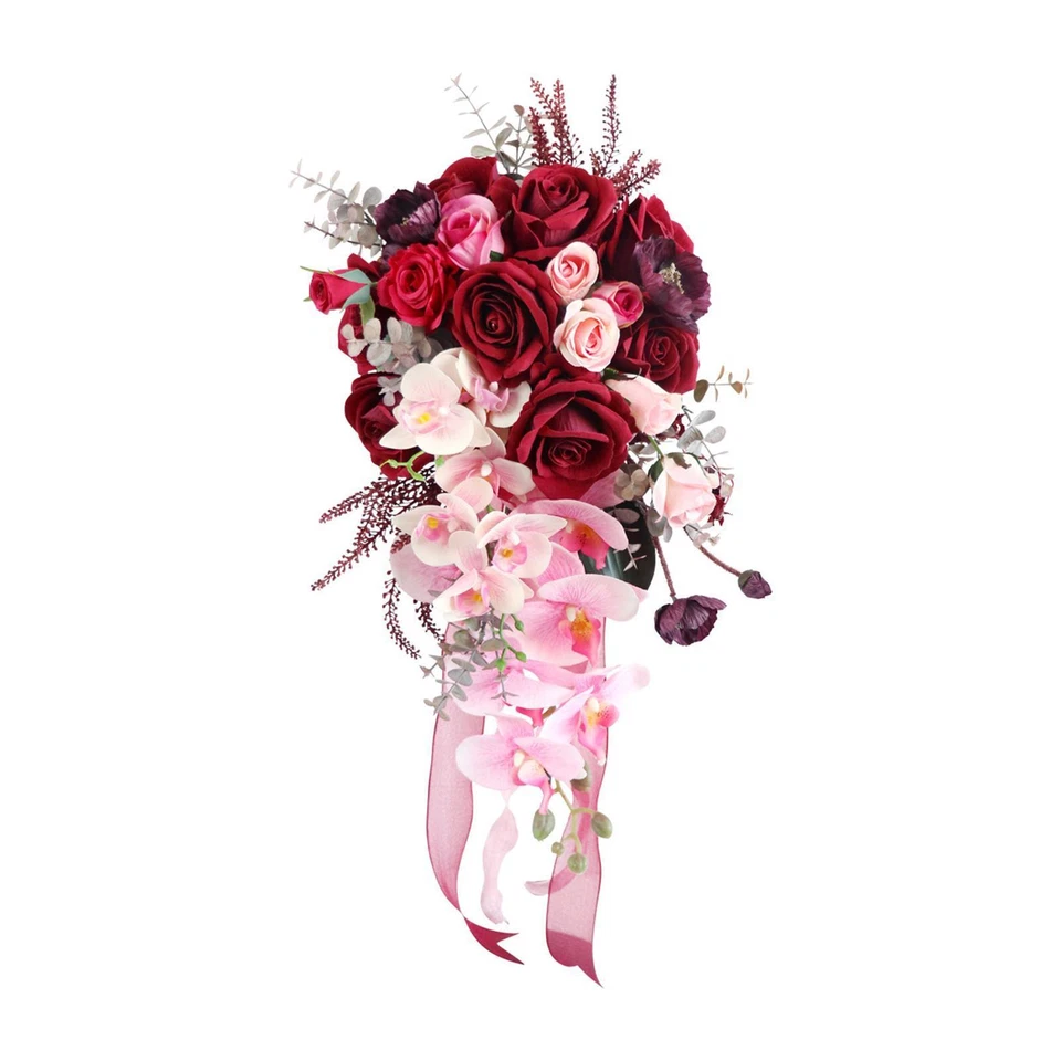 Wedding Bouquets for Bride Tossing Bouquet Elegant Artificial Flowers for Bridal - Image 3 of 4