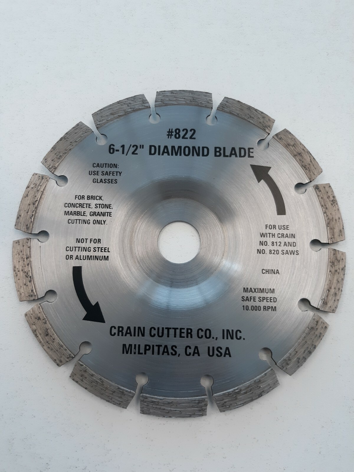 Crain 822 61/2Inch Diamond Jamb Saw Blade for,820,825 saw and 812 Super Saw eBay