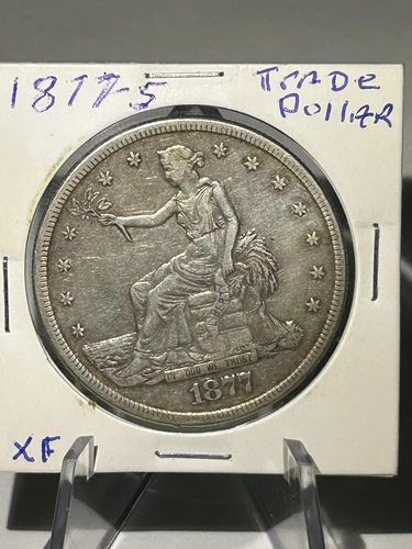 1877 S Trade Dollar High Grade .900 Silver Extra Nice Coin
