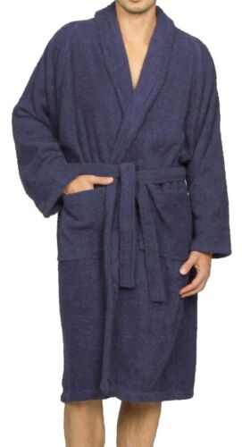 Bata de baño larga de tela de rizo de algodón con grapa para mujeres y hombres unisex para adultos - Imagen 36 de 67
