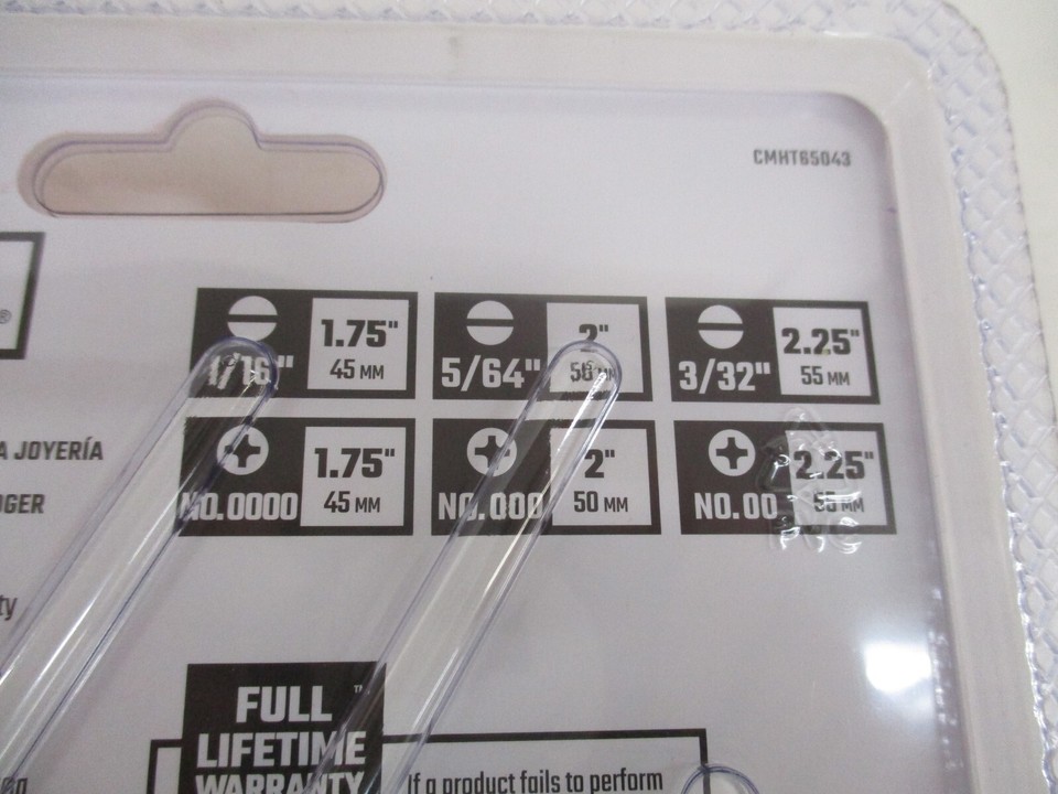 Craftsman 6pc Jewelers Screwdriver Set Flathead/Phillips CMHT65043 885911577472 eBay