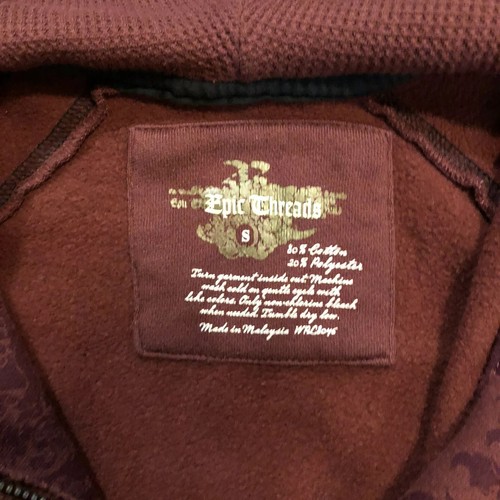 🔥 Graphic Full Zip Maroon Hoodie Epic Threads- Macy’s Young Boys Sz S VGUC-EUC - Picture 9 of 9