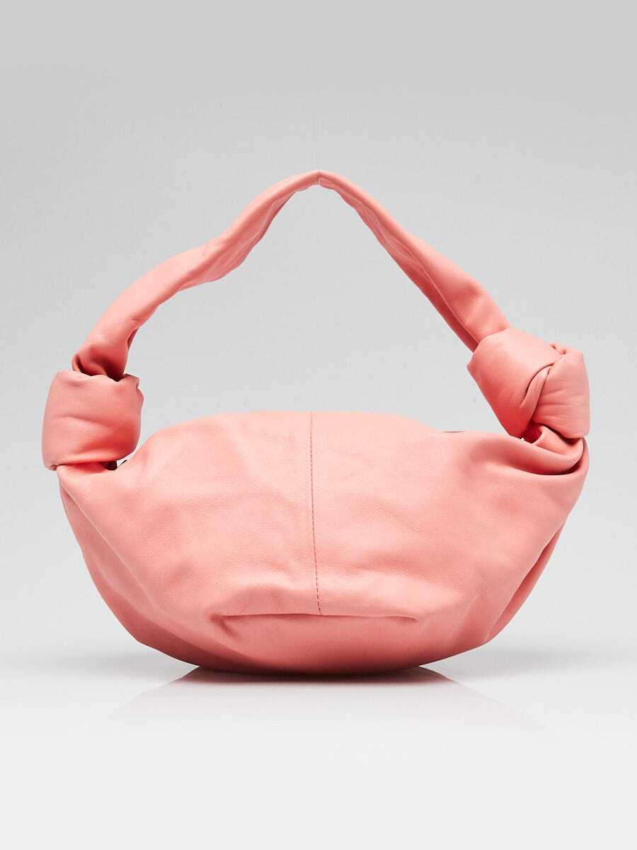 BOTTEGA VENETA ピンク ボディバッグ Bottega Veneta Shock Pink Intrecciato Woven Nappa Leather Large