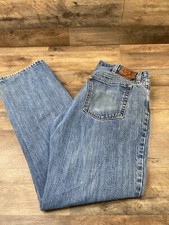 Vtg 90's All American Clothing Mens Blue Distressed Cotton Jeans Sz 34x31 USA
