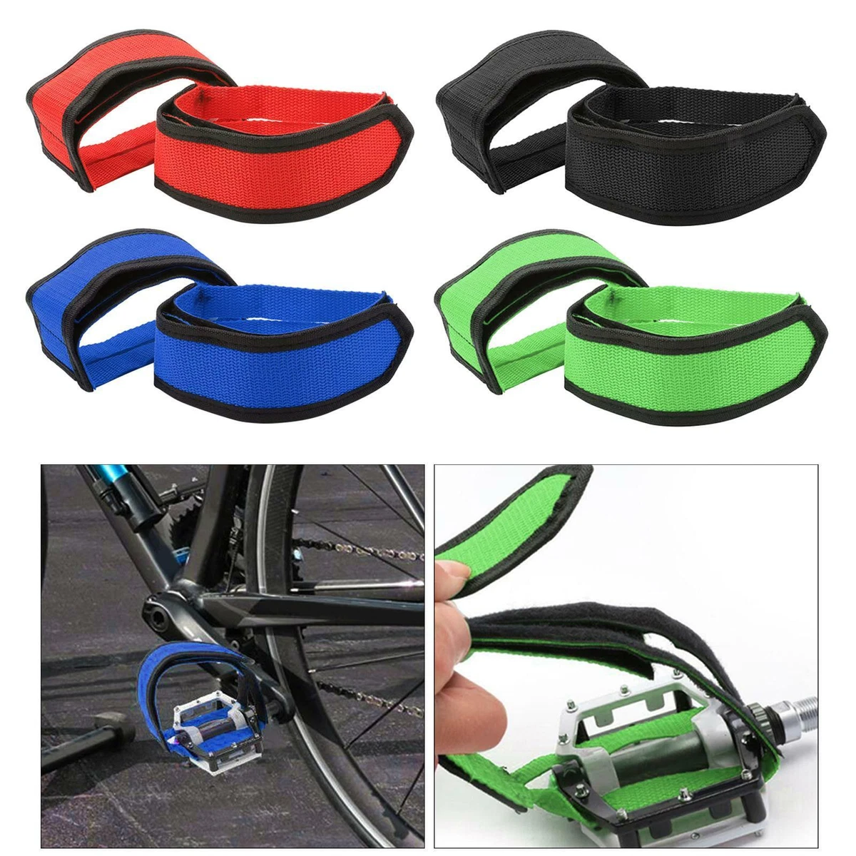Pedal Strap Nylon Fixed Gear Foot Retention Straps for Road Bike