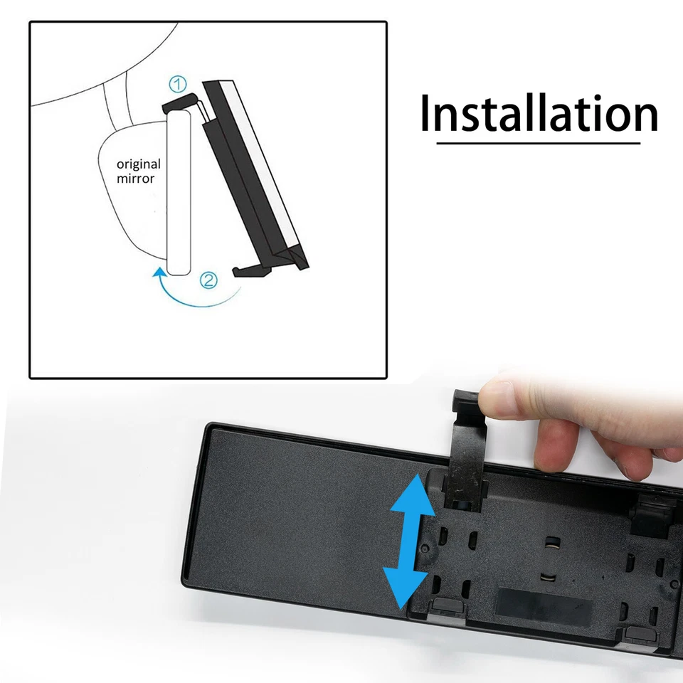 For Cars SUV Vans Trucks Inside 11.8 inch Rear View Mirror Auto Interior Mirror - Image 4 of 4