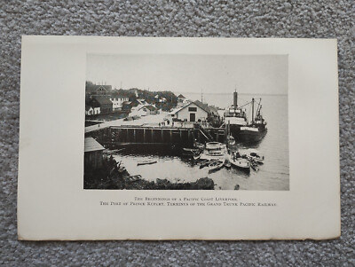 Der Hafen von Prinz Rupert - antiker Druck - 1909