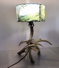 Antler Table Lamp, Rustic, Cabin, Lodge Decor. Lamp Only. Shade NOT Included