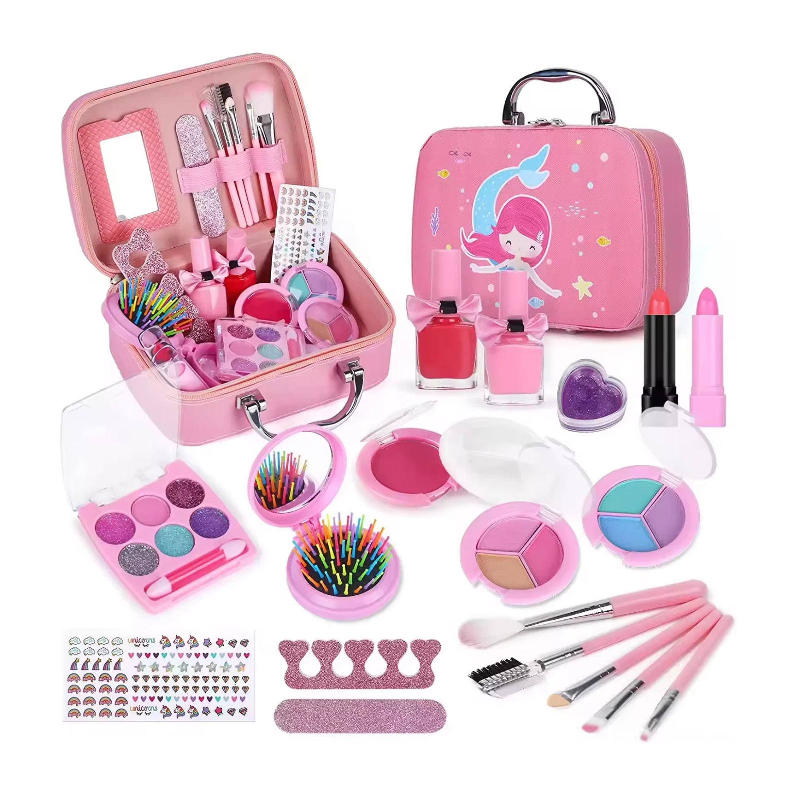 Kids Makeup Sets For Girls - Teenage Washable Make Up Starter Kit