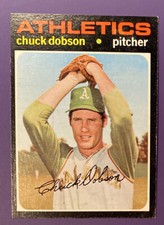 Chuck Dobson 1971 #238 Topps Baseball Card - Super Nice - Excellent +